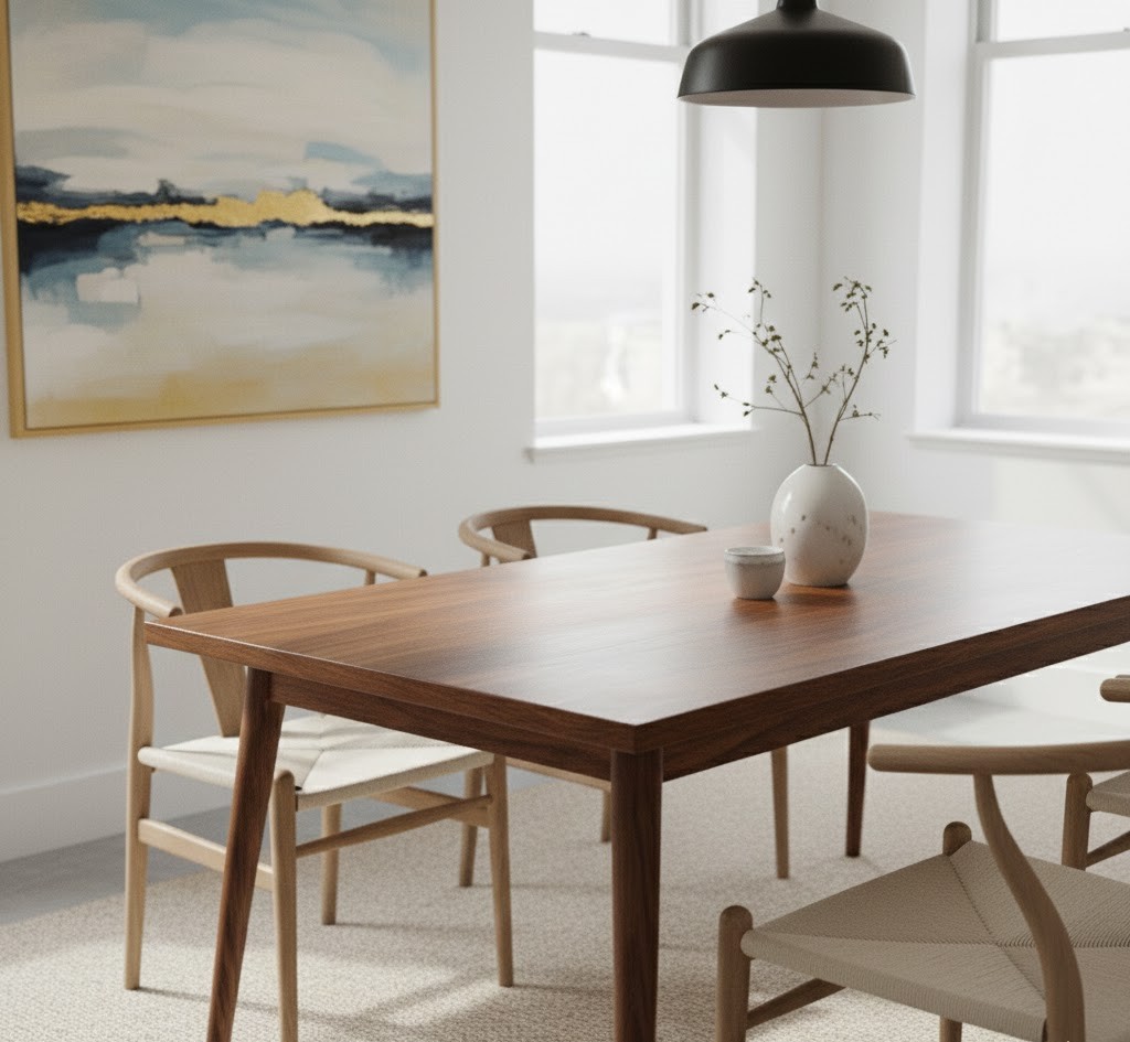 Gjenopplivet spisebord i leilighet