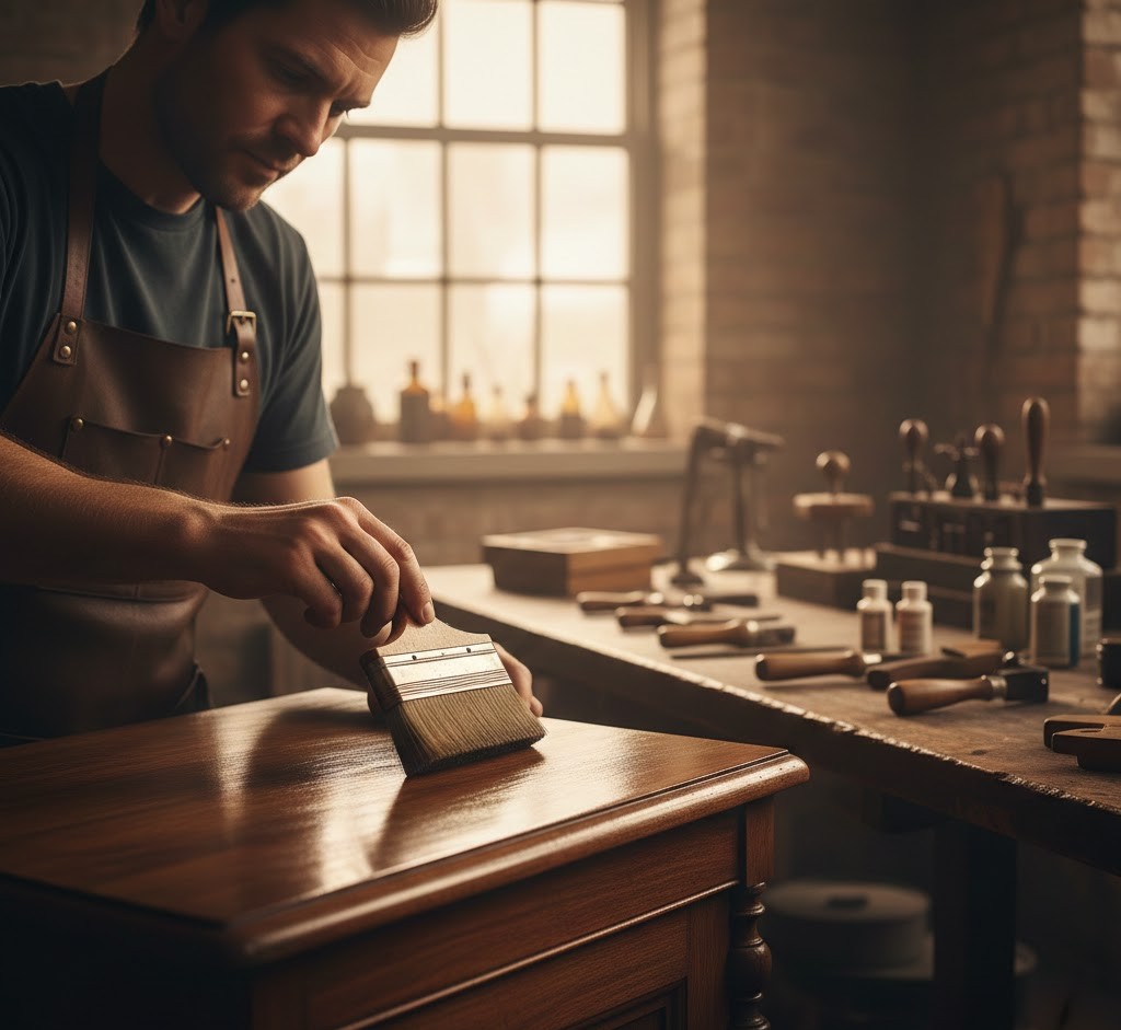 Møbel lakkerings prosess